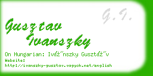 gusztav ivanszky business card
